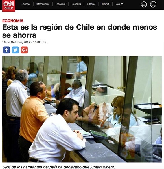 Esta es la región de Chile en donde menos se ahorra